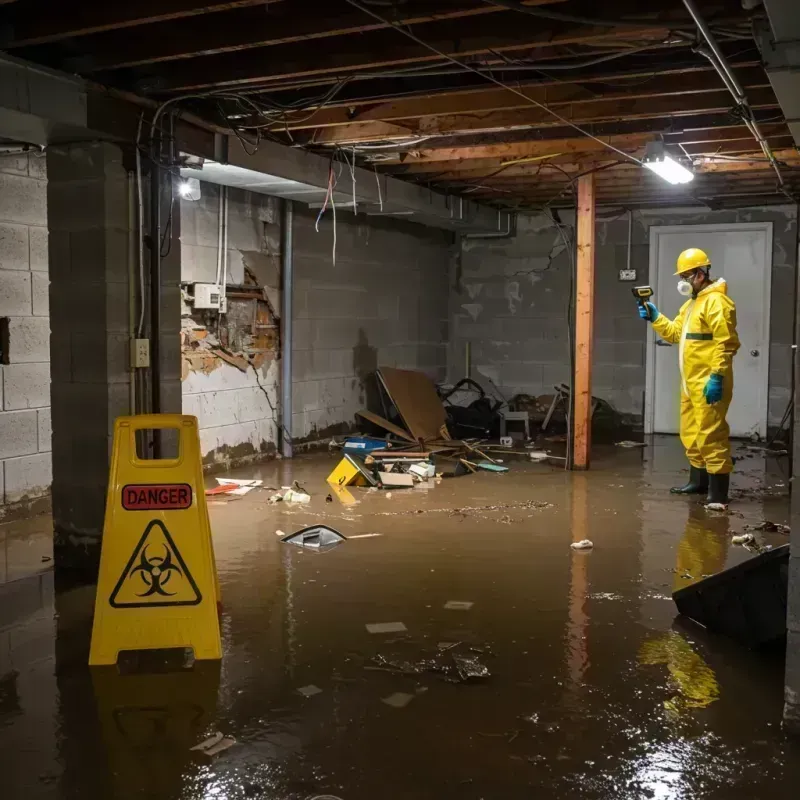 Flooded Basement Electrical Hazard in Riva, MD Property